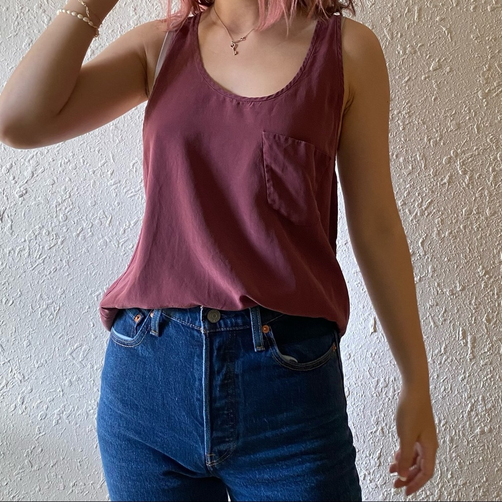 Aritzia Wilfred 100% silk tank top